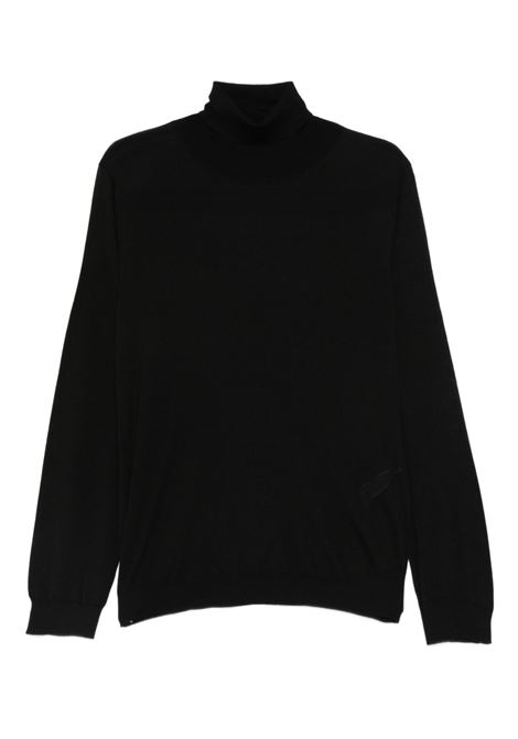 turtle neck sweater man black ROBERTO COLLINA | 253M10003M1009